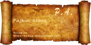 Pajkos Alexa névjegykártya